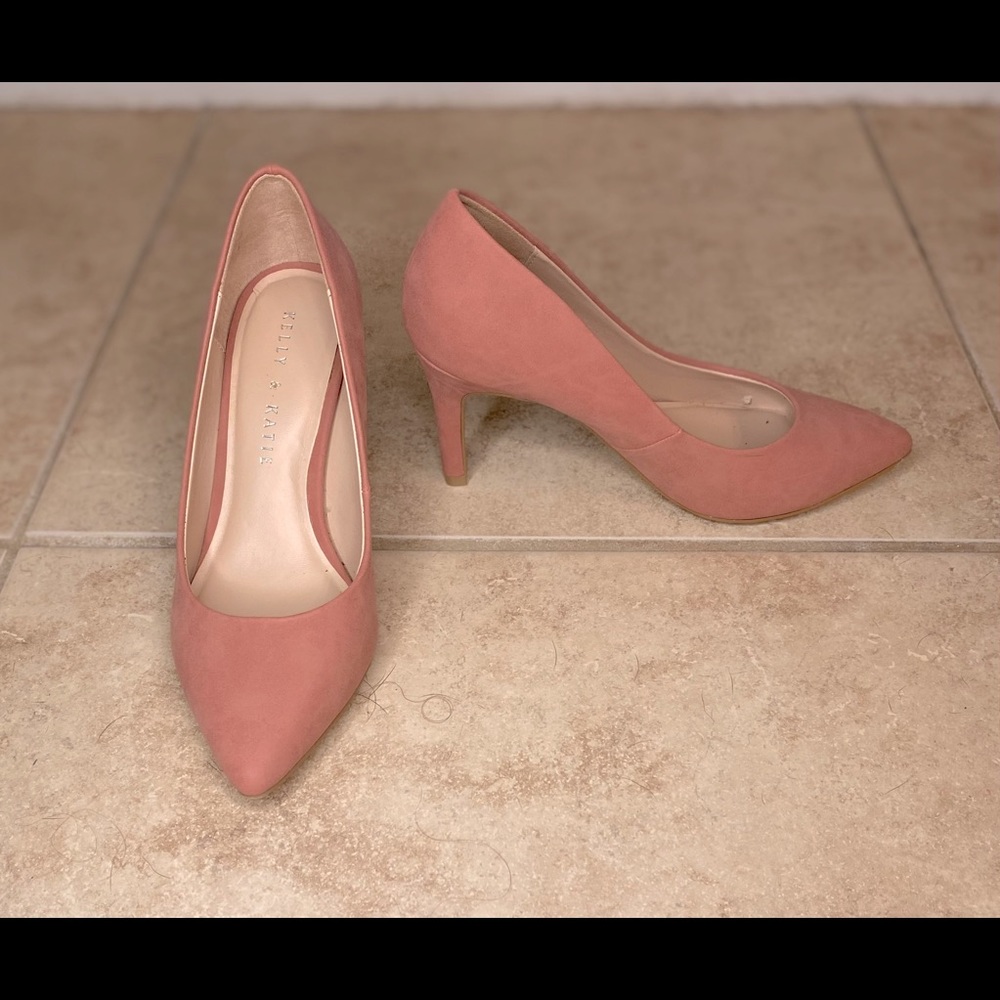 Kelly & Katie Pink Suede Heels